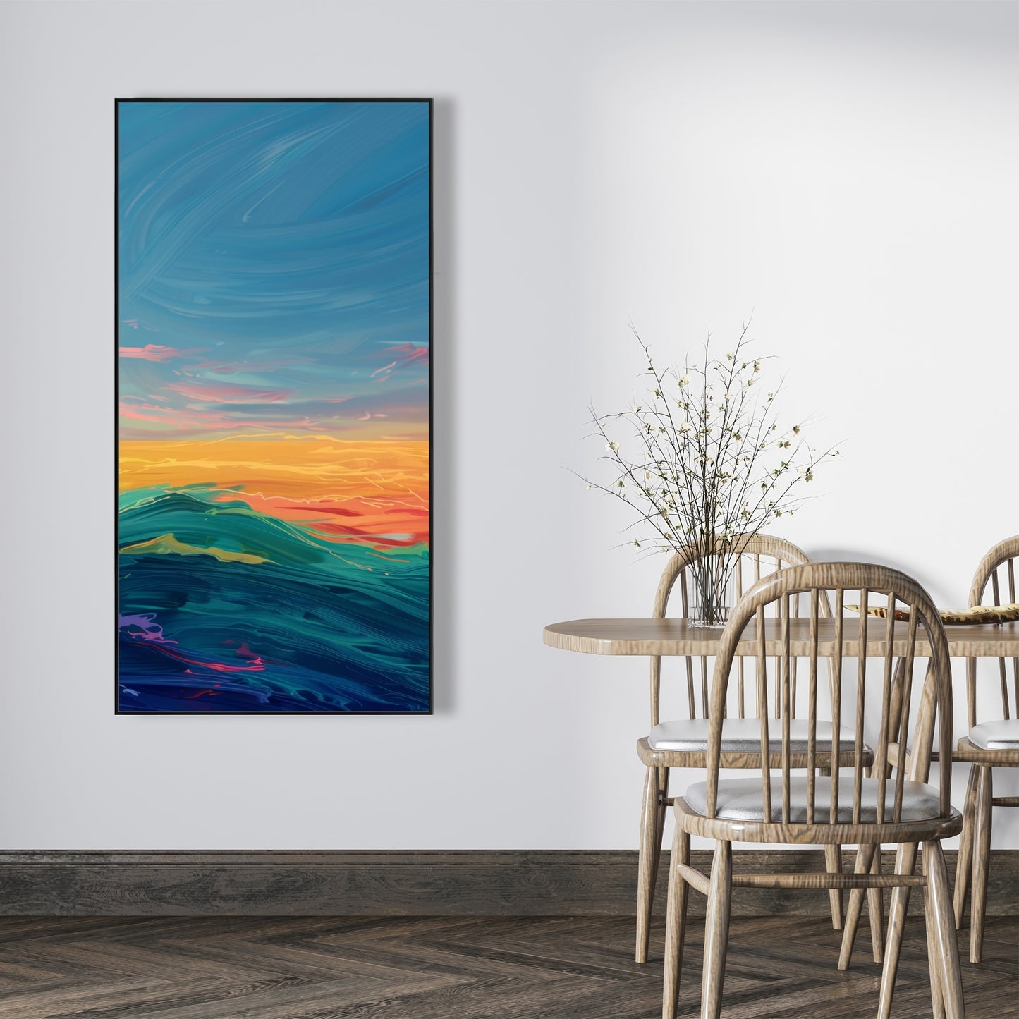 Watercolors - Framed Canvas - Print on demand