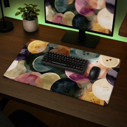 Tapis de souris de bureau Button Dance coloré - Décoration d'intérieur élégante
