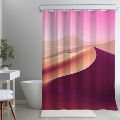 Rideau de douche beige Calm Dunes | Accessoire de décoration élégant pour la maison