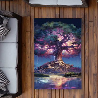 The power of nature - Pink outdoor area rug for home decor