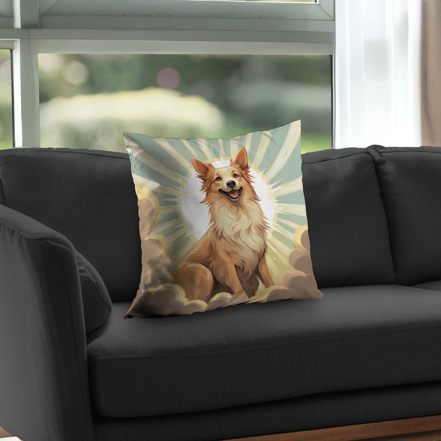 Who's a good boy - Poly Twill Throw Pillow for Home Decor