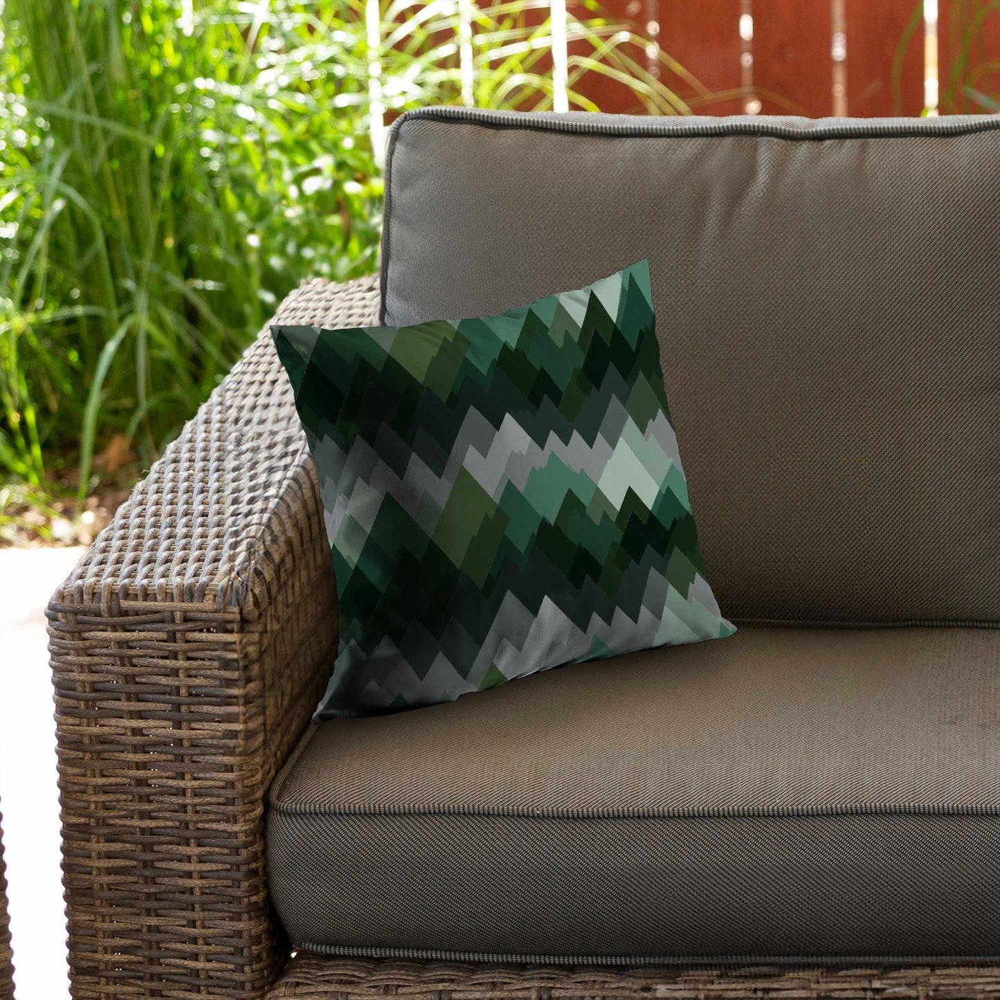 Coussin décoratif Evergreen Peaks en sergé de polyester - Accessoire de décoration intérieure