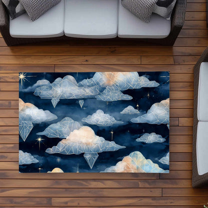 Tapis d'extérieur Nuages de cristal célestes | Décoration chic