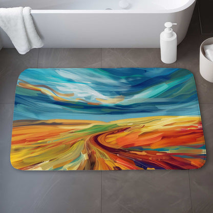 Land Flow Bath Mat | Stylish Home Decor Rug for Bathrooms