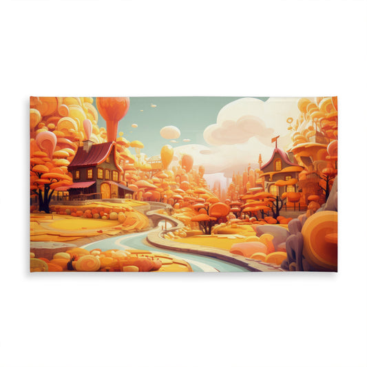 Honey land Orange Indoor Outdoor Tablecloth for Home Decor