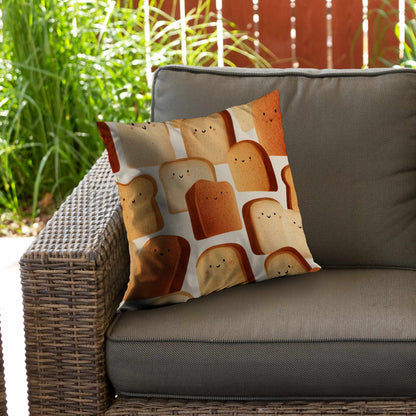 Coussin décoratif en sergé polyester Toasty Smiles pour une ambiance douillette