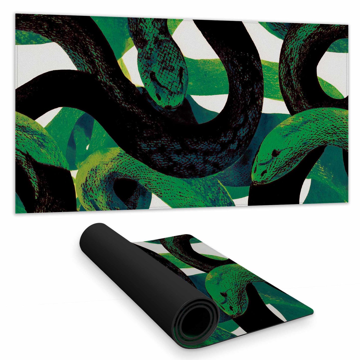 Emerald Coil Dance Desk Mat - Stylish Home Decor Accessory