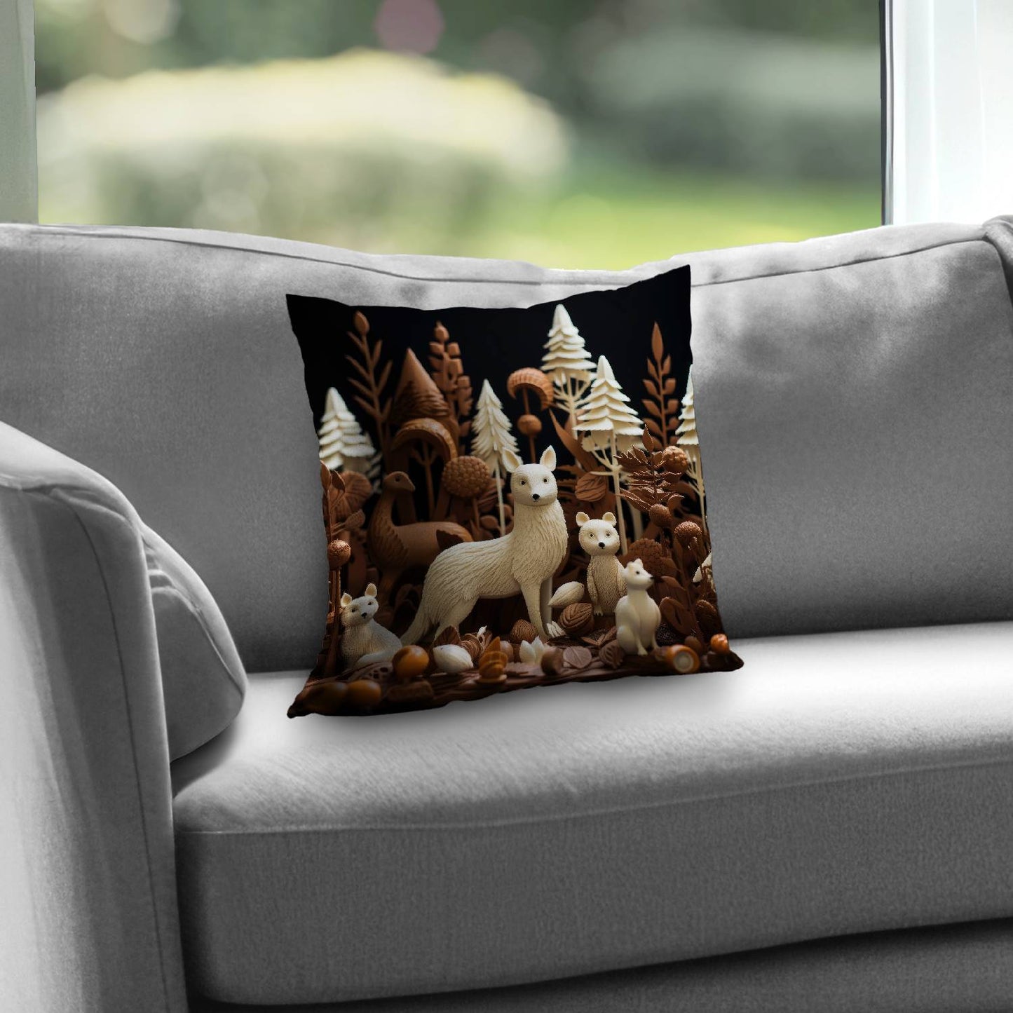 Cacao forest - Throw pillow - Print on demand