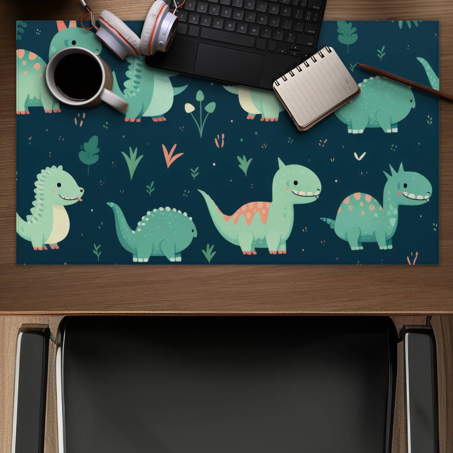 Happy dinosaurs - Desk mat - Print on demand