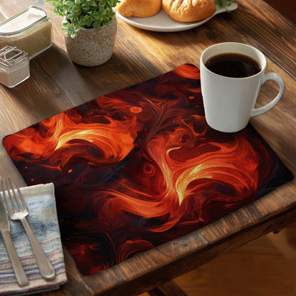 Fires of Heck - Braided Polyester Placemat for Home Decor