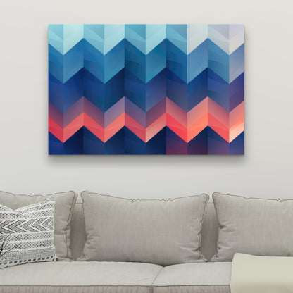 Heat Waves - Red Canvas Art for Home Decor | Vibrant Design