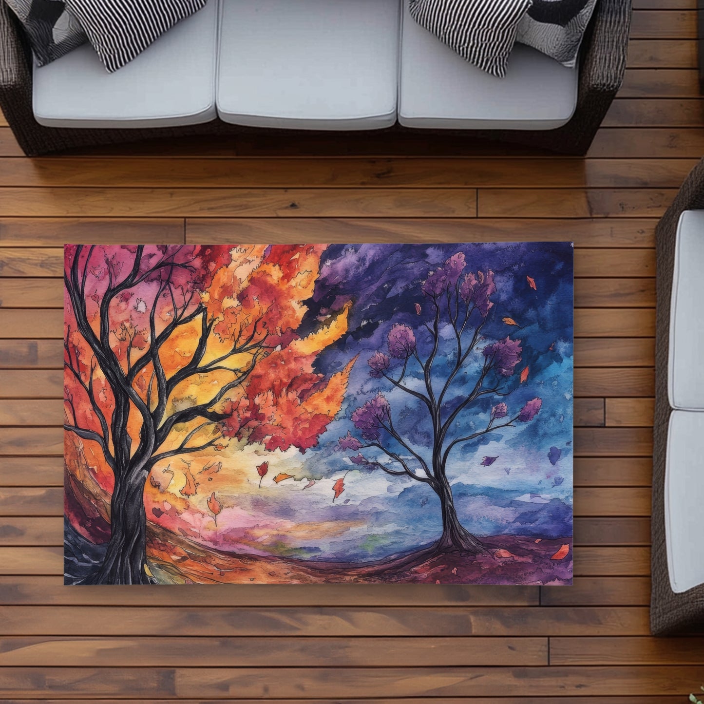 Before the storm Purple Outdoor Area Rug | Decor Essentials