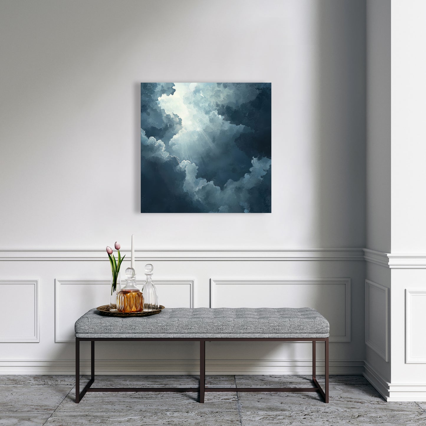 Afterglow - Blue Canvas for Elegant Home Decor | Unique Art