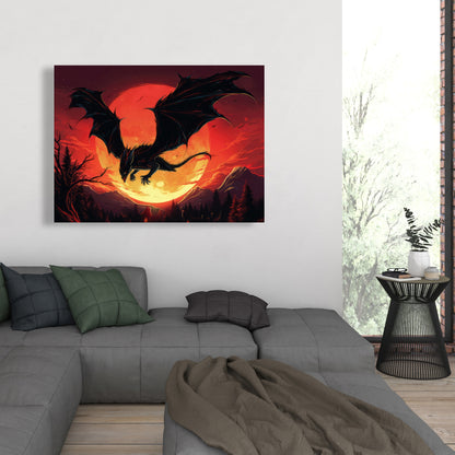 The dragon's wrath - 32"x32" Canvas