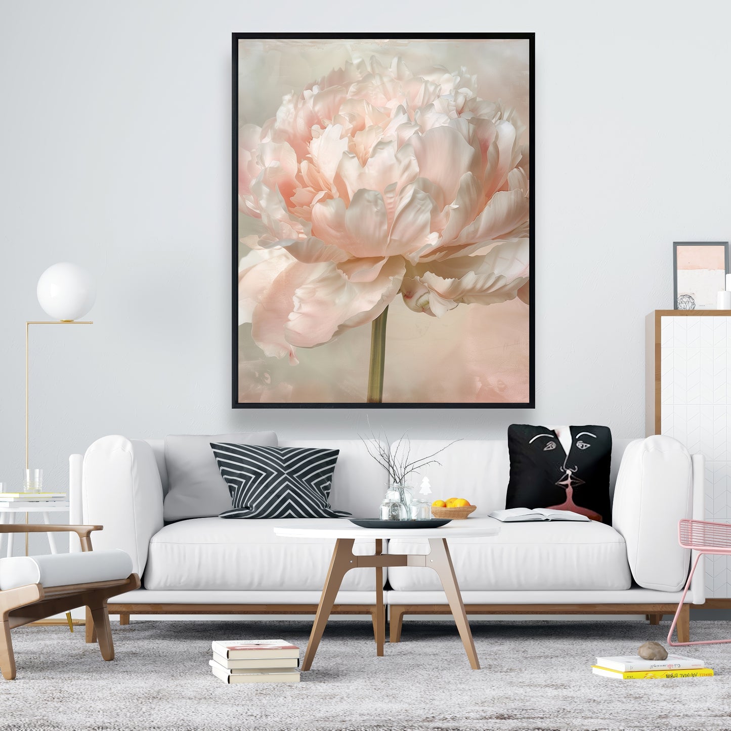Peony - 24"x24" Framed canvas