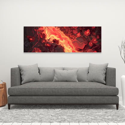 Seering Flowerbed - Black Canvas Decor Art | Stylish Design