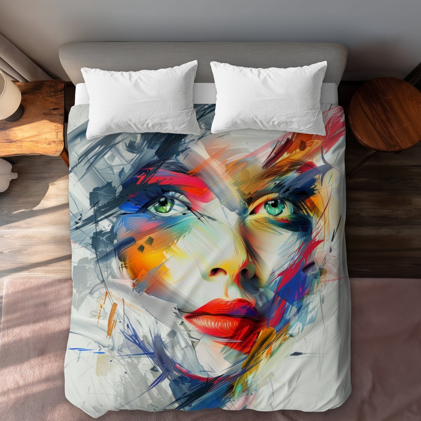 Housse de couette au motif abstrait | Linge de lit et décoration d'intérieur moderne