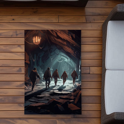 The Catacombs - Black Outdoor Area Rug for Home Decor