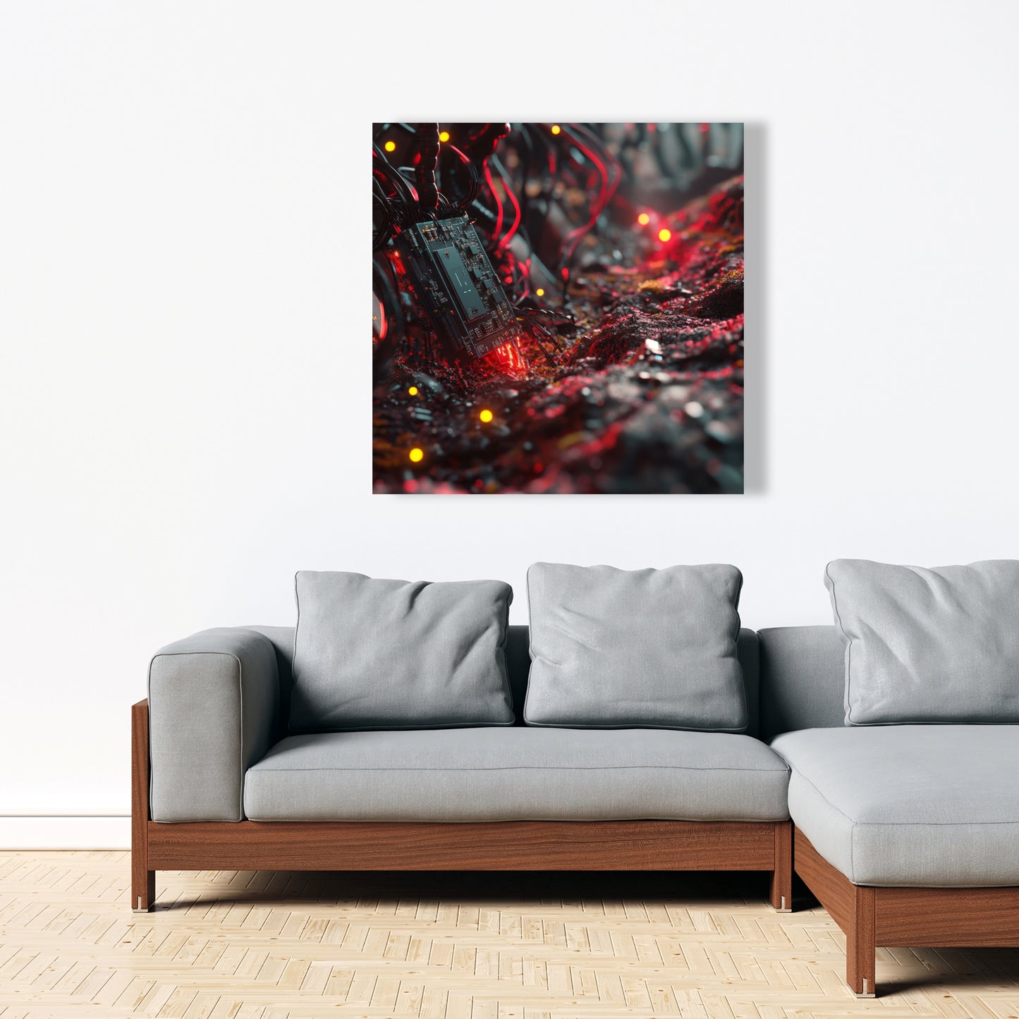 Beep Boop Red Canvas - Stylish Home Decor for Any Room