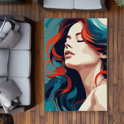 Zen Red Outdoor Area Rug | Stylish Home Decor for Patios