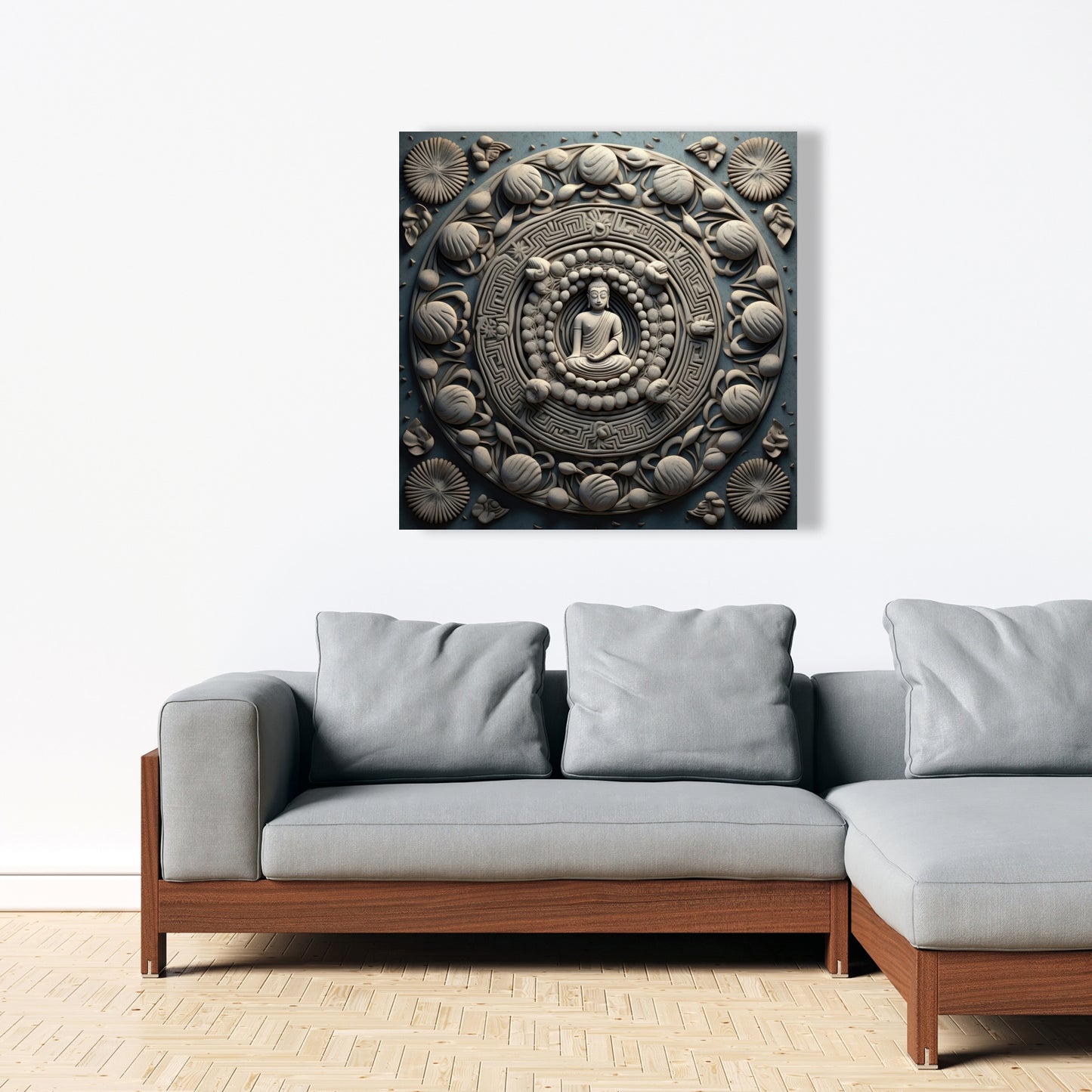 Spiritual Peace - White Canvas Home Decor | Tranquil Art