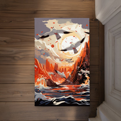 The Escape Orange Indoor Outdoor Door Mat - Home Decor