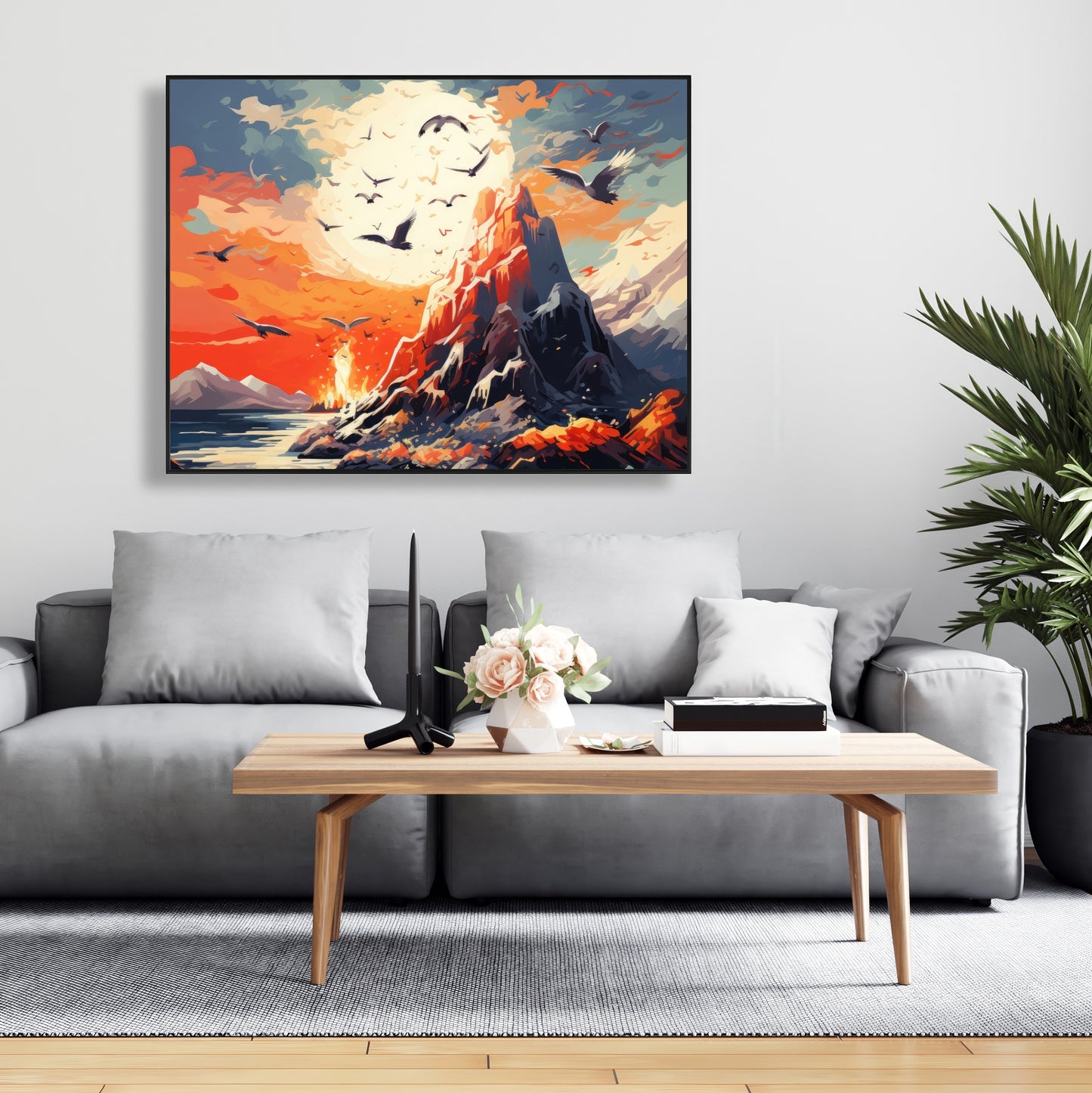 Towards danger - 36"x36" Framed canvas