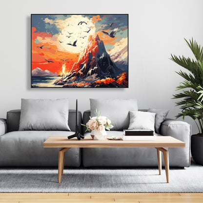 Towards danger - 36"x36" Framed canvas