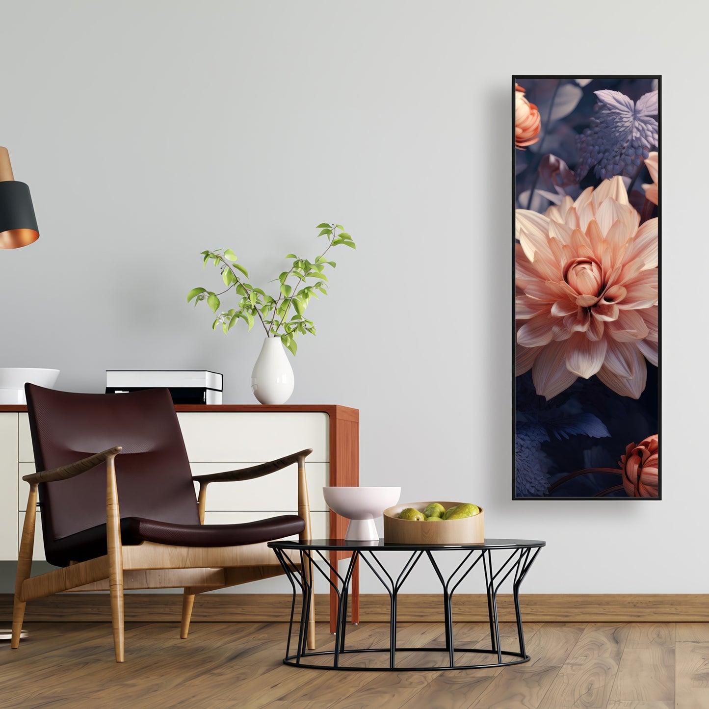 Pink and purple - 36"x36" Framed canvas