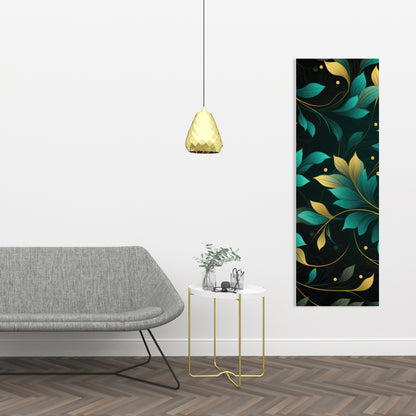 Twirling Twigs - Turquoise Canvas Home Decor Art Piece