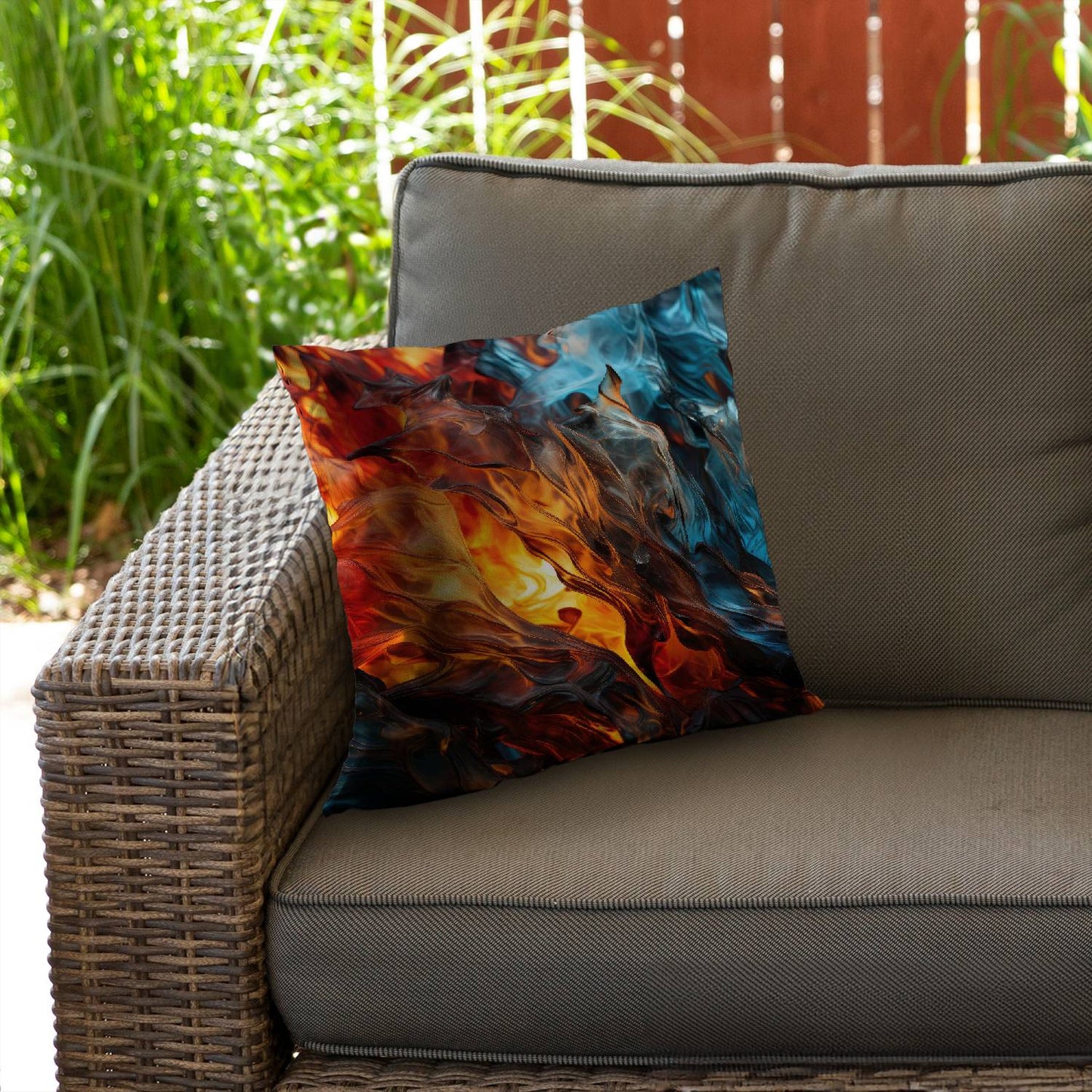 Crystallized fire - Throw pillow - Print on demand