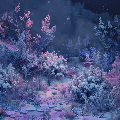 Cold Night Pink Indoor/Outdoor Tablecloth for Home Decor