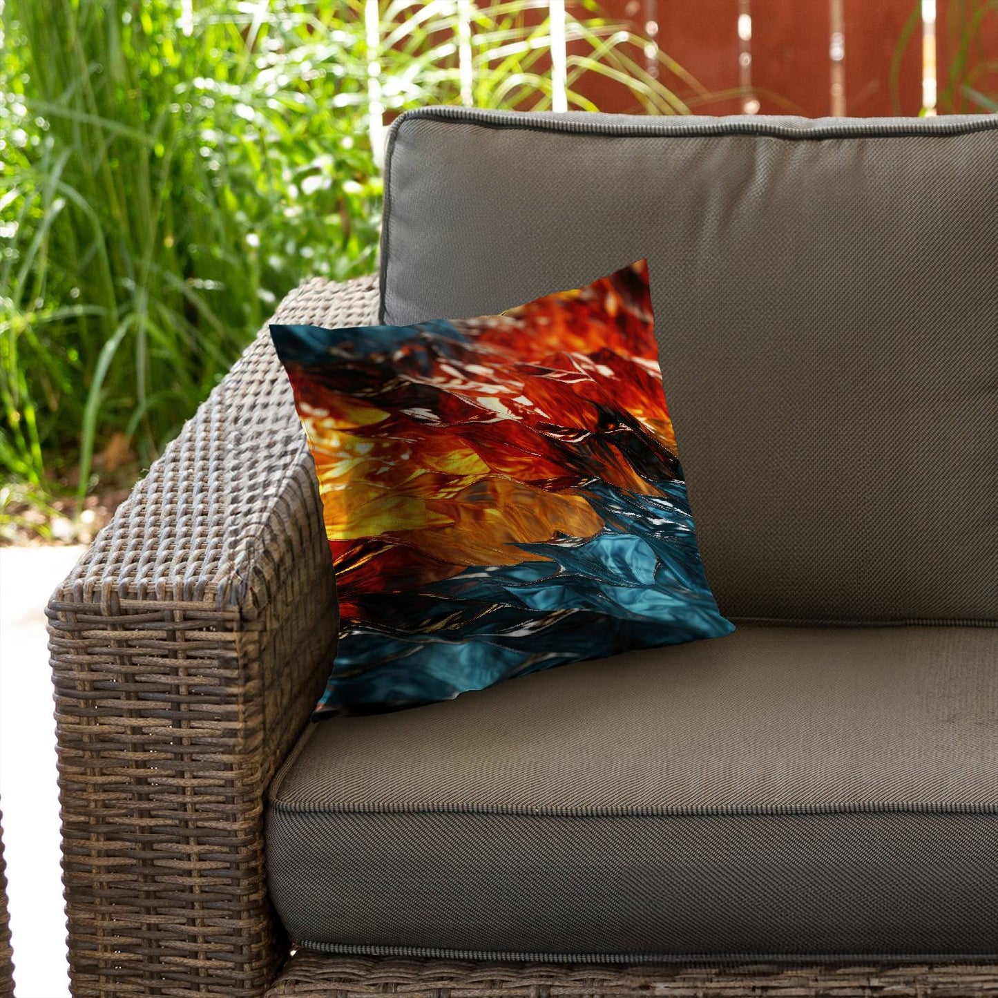 Fire and ice - Throw pillow - Print on demand