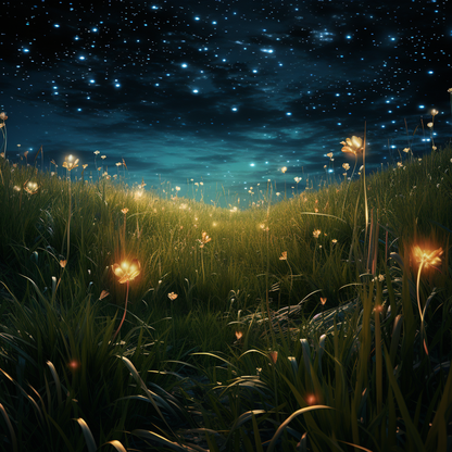 The Night Sky - Orange Canvas Home Decor | Modern Wall Art