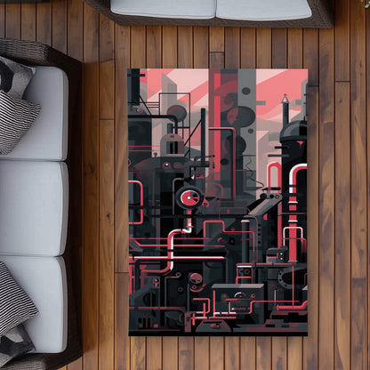 Industrial empire White Outdoor Area Rug for Home Decor