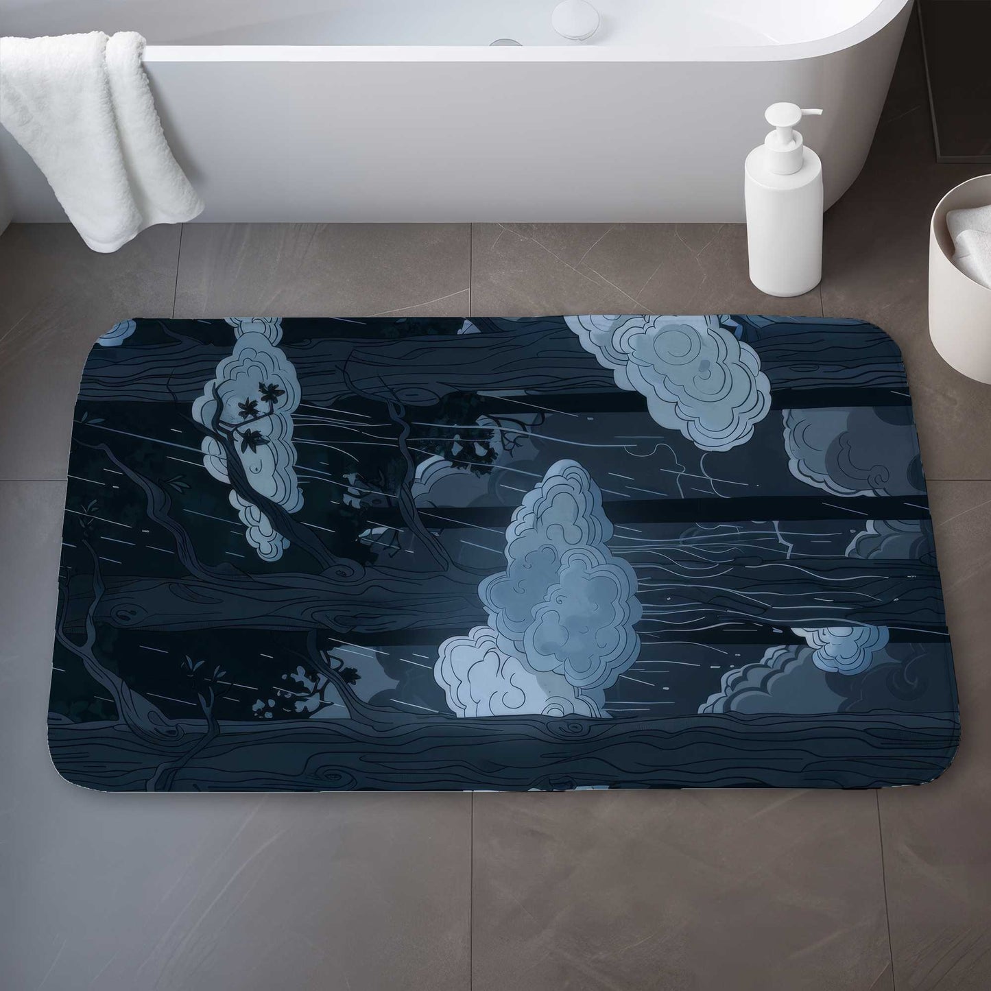 Sneaky Clouds Bath Mat | Soft, Stylish Home Decor Rug