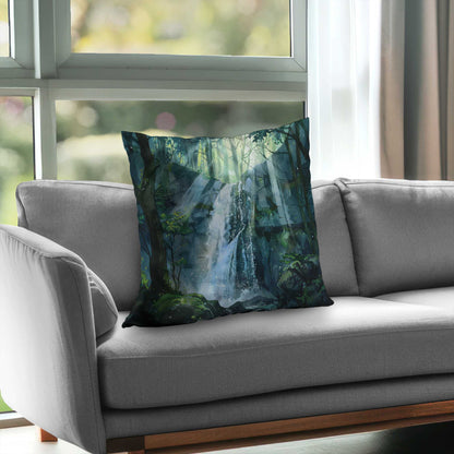 Coussin décoratif en sergé de polyester Sleeping Fall - Accessoire de décoration intérieure