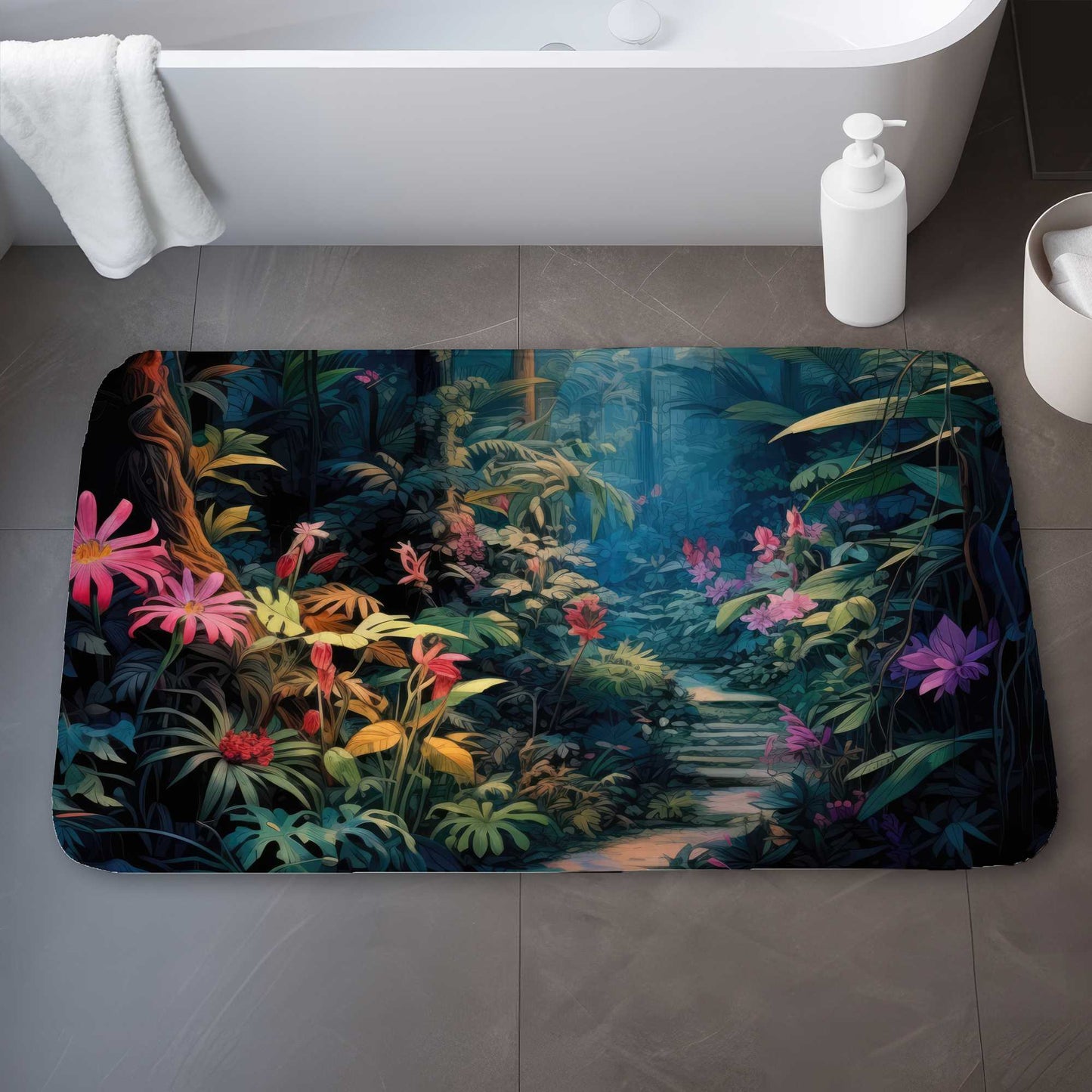 Against all odds Green Bath Mat for Stylish Home Decor