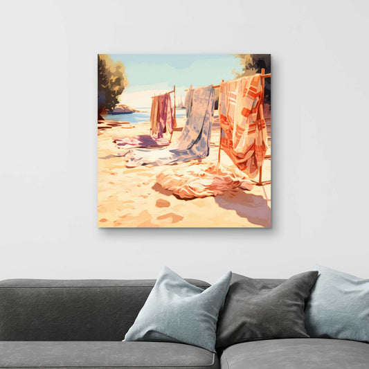 Warm Sands - Blue Canvas Art | Stylish Wall Art