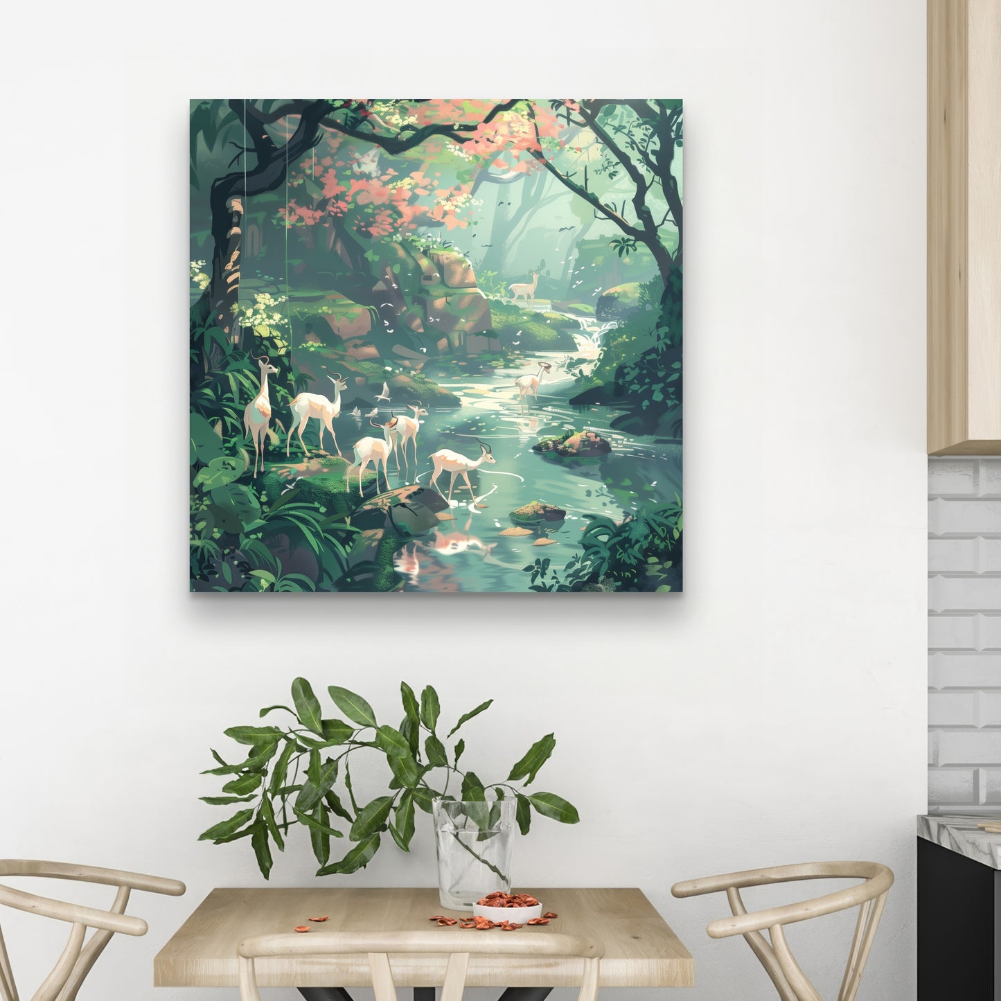 Sipping - Turquoise Canvas Art for Chic Home Decor