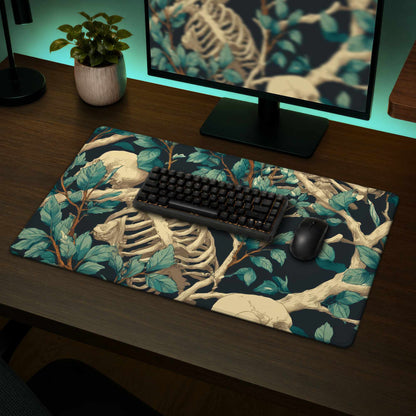 Sticks and Skulls Desk Mat - Stylish Home Decor Accent