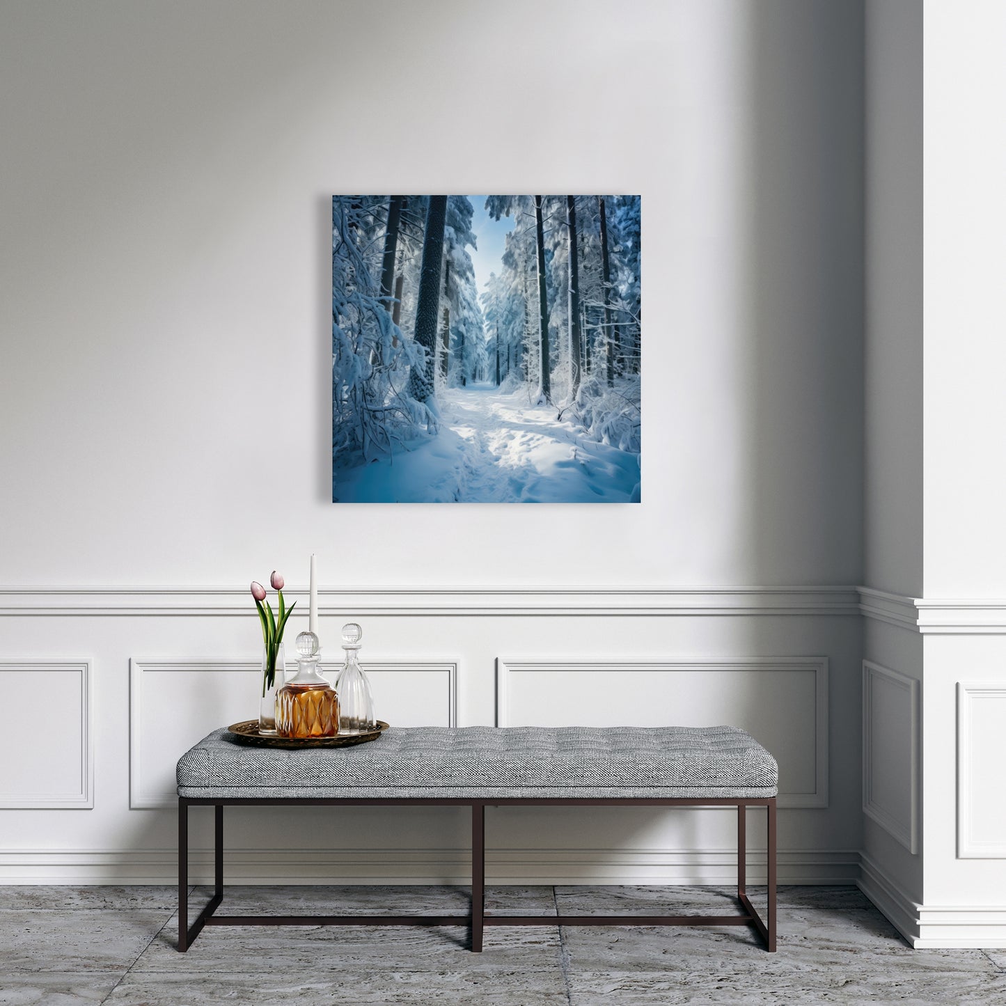Cold forest - 32"x32" Canvas