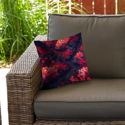 Burning Plants Poly Twill Throw Pillow - Home Decor Accent