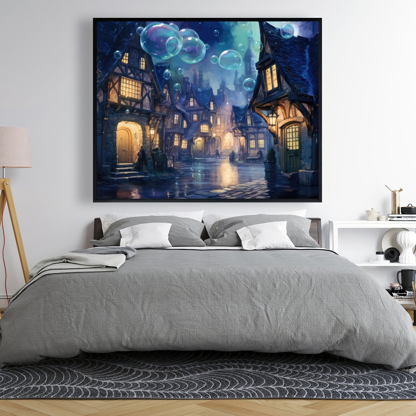 Floating through - Black Framed Canvas for Home Decor