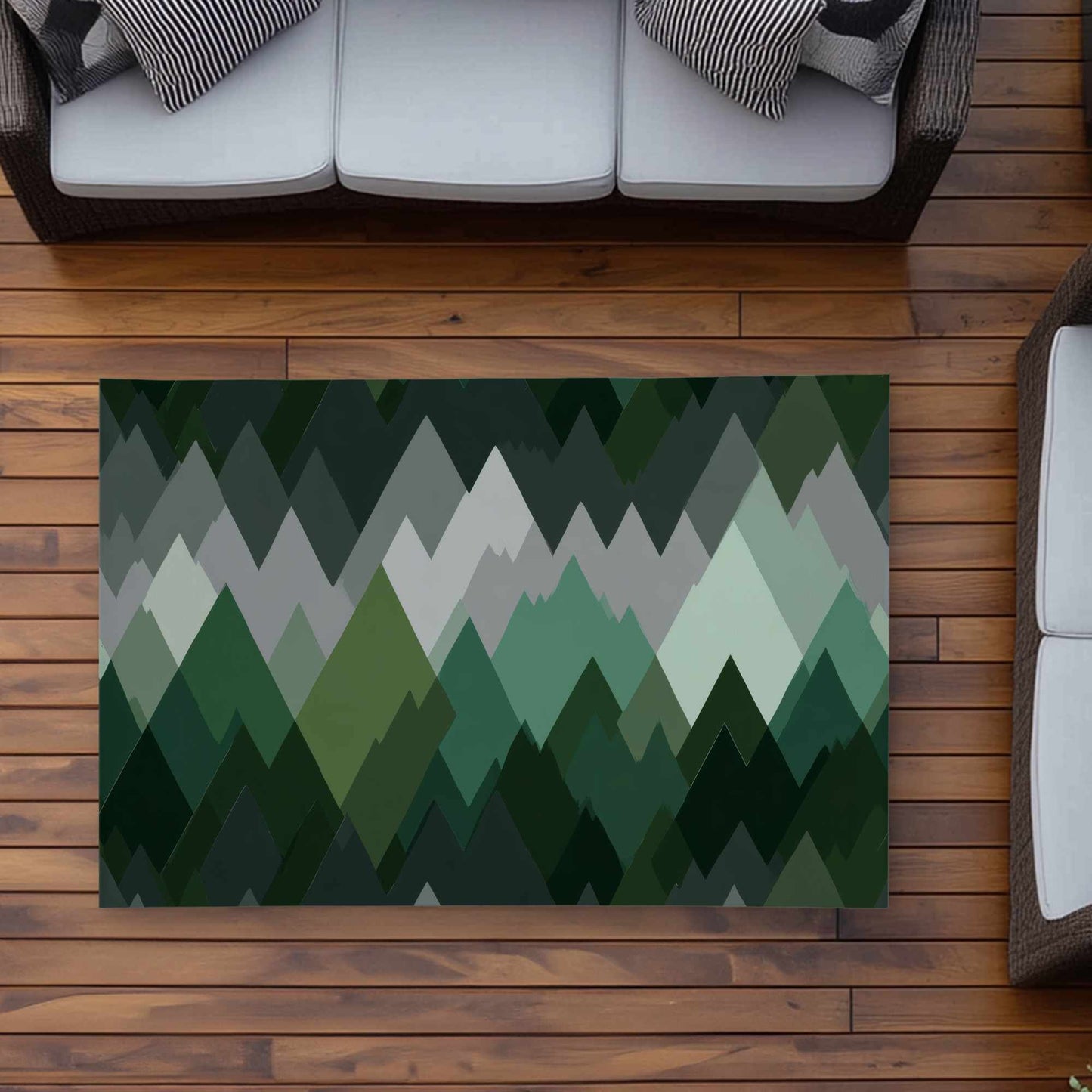 Tapis d'extérieur Evergreen Peaks | Décoration élégante pour la maison