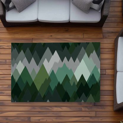 Tapis d'extérieur Evergreen Peaks | Décoration élégante pour la maison