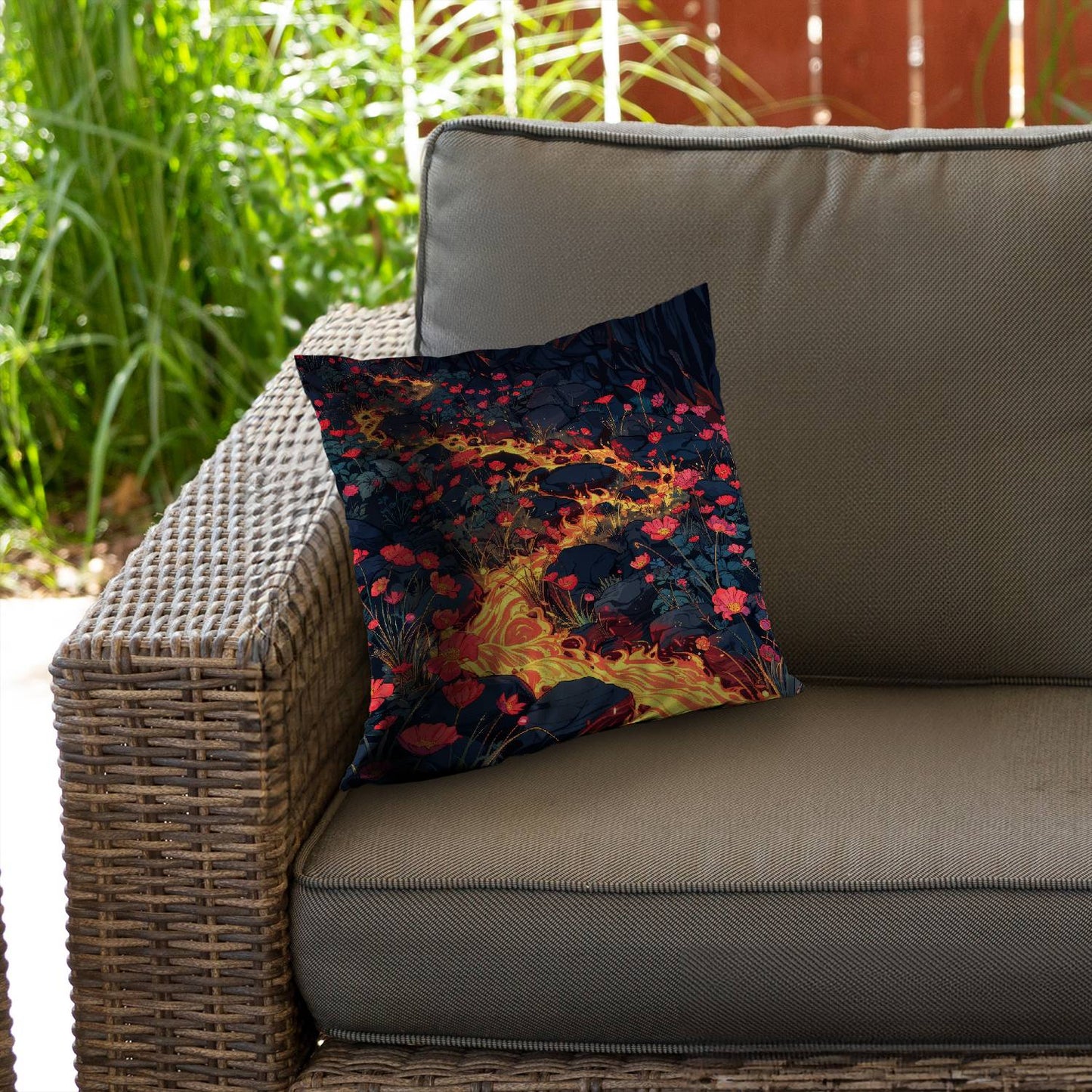 Dodging nature - Throw pillow - Print on demand