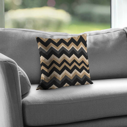 Earth Tone Waves Poly Twill Throw Pillow - Home Decor Accent