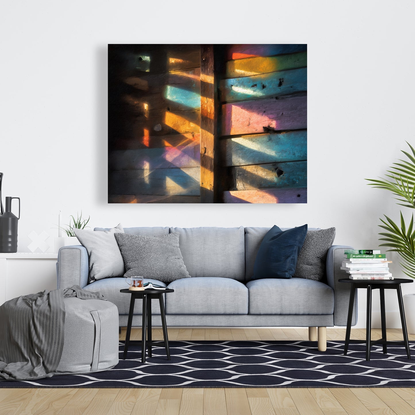 Casting Rainbows - Green Canvas Home Decor for Vibrant Spaces