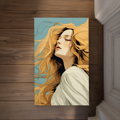 Flowing Hair Beige Indoor Outdoor Door Mat | Home Decor